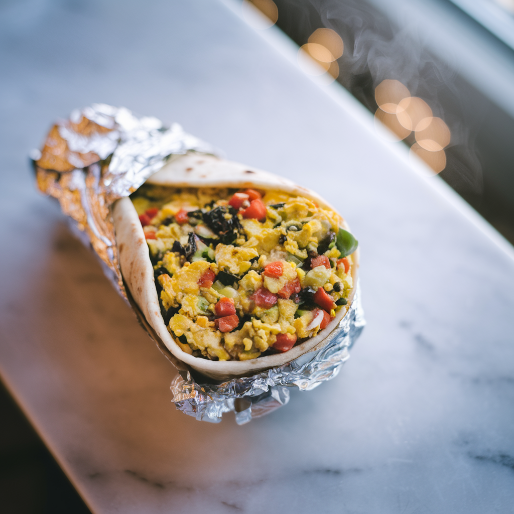 Chickpea Flour Breakfast Scramble Wraps