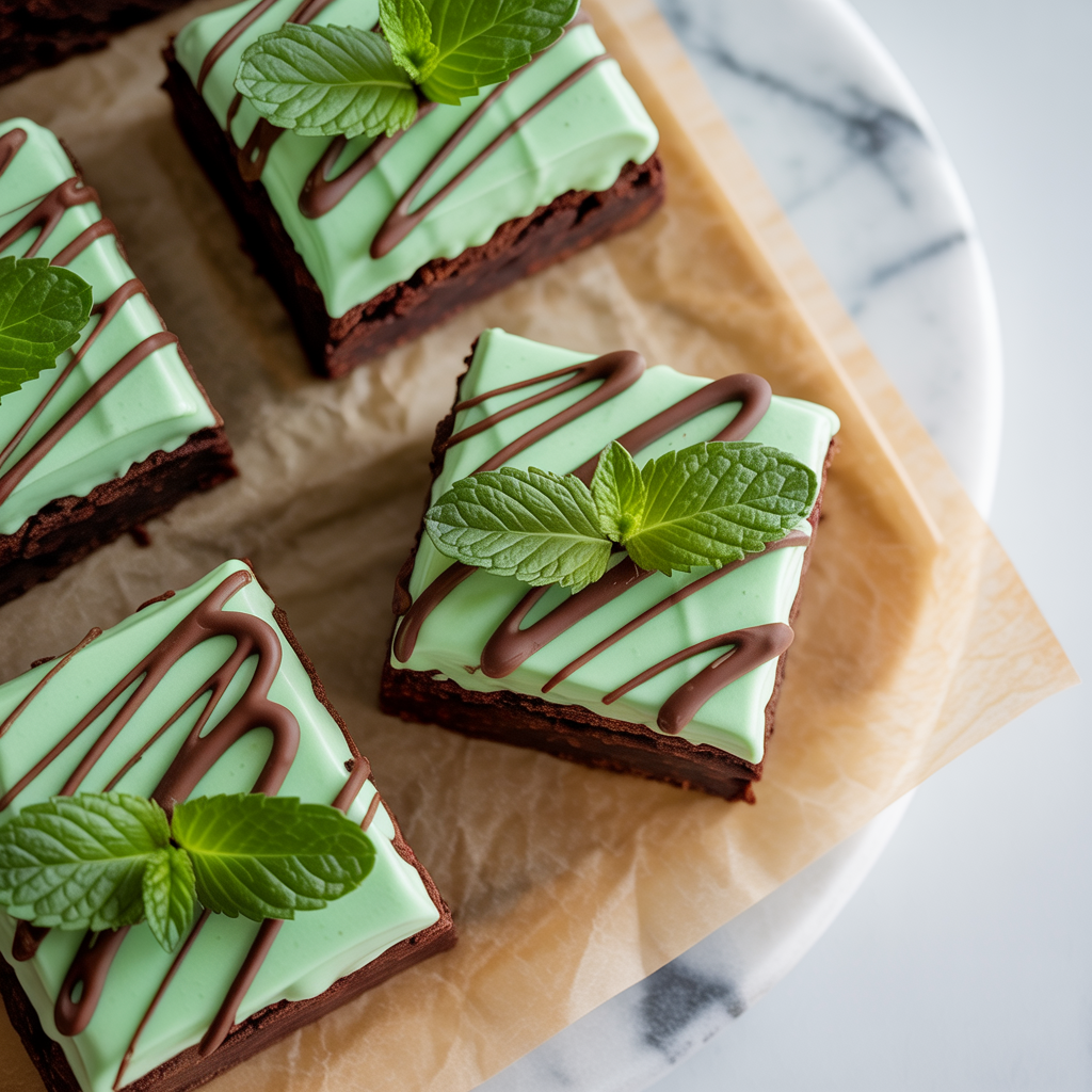 Mint Chocolate Protein Brownies